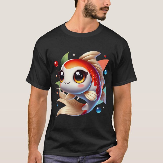 Bedårande Koi-fisk T Shirt (Framsida)