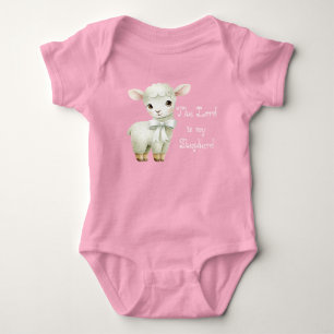 Bedårande Kristet Lamm Föral Ballongskrift T Shirt