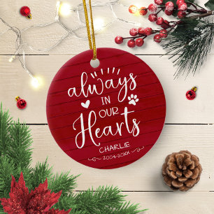 Bedårande lantlig kalligrafi husdjur minnesfoto julgransprydnad keramik