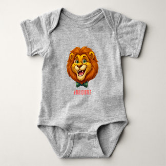 Bedårande Lejonmaskot med Fluga för Barn T Shirt