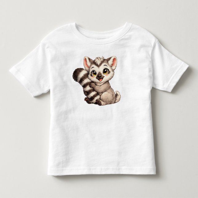 Bedårande Lemurbarn T Shirt (Framsida)