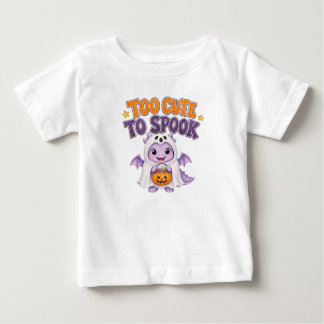 Bedårande lila spökdrake baby halloween t shirt