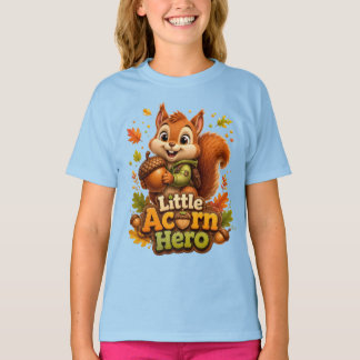 Bedårande lilla ekollonhjälte llustration – Barn S T Shirt