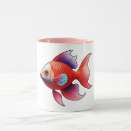 Bedårande, lilla rosa fisk mugg