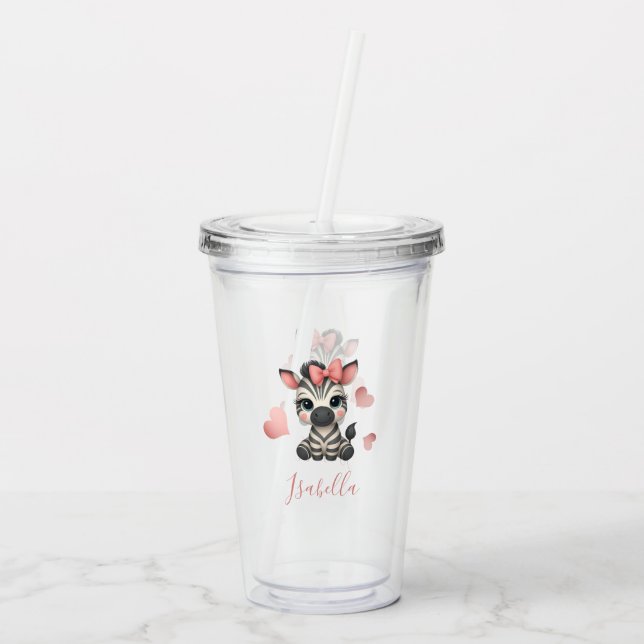 Bedårande lilla zebra  take away mugg (Baksida)
