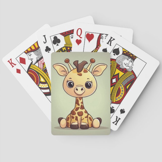 Bedårande liten giraff casinokort (Baksidan)