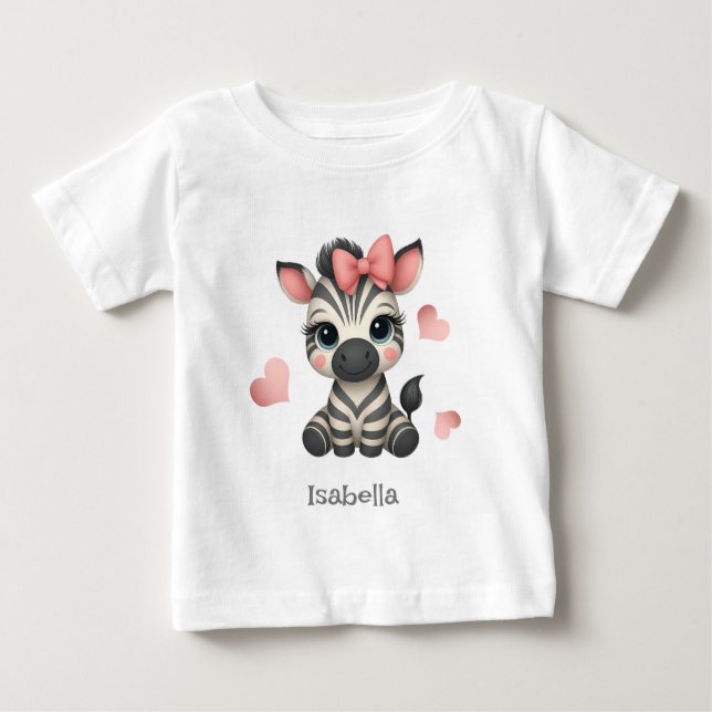 Bedårande litet serie zebra  t shirt (Framsida)