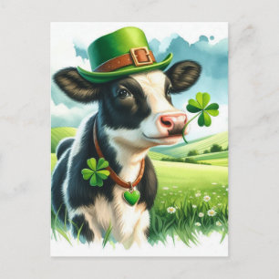 Bedårande Lucky St. Patrick's Day Vattenfärgsko Vykort