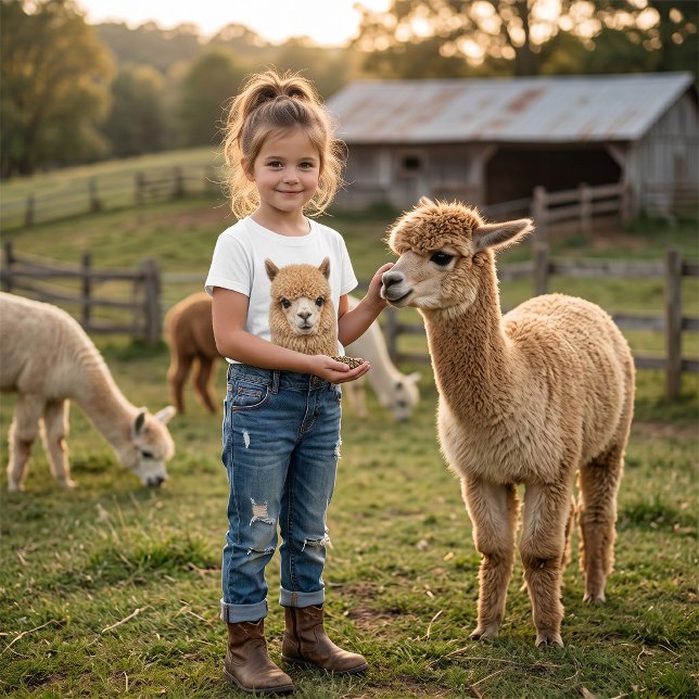 Bedårande luddig alpaca-djur t shirt (Skapare uppladdad)