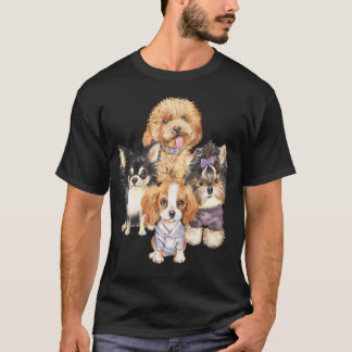 Bedårande luddiga söta valpar - Små hundvalpar T Shirt