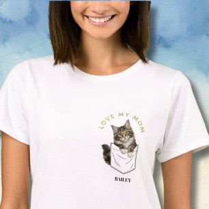 Bedårande Maine Coon Katt i Ficknamn T Shirt