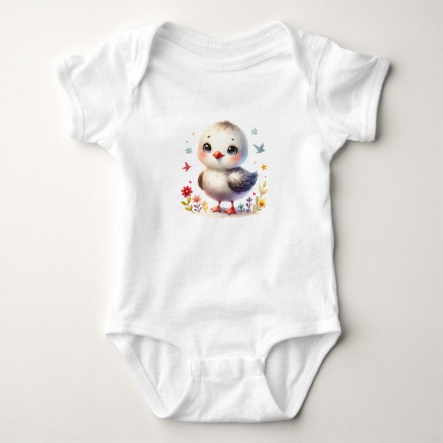 Bedårande Måsgesign T Shirt (Framsida)