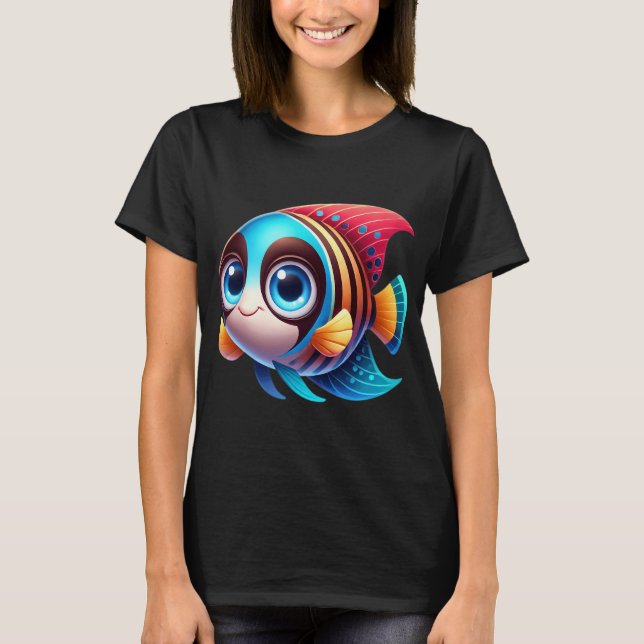 Bedårande maskerad ängelfisk t shirt (Framsida)