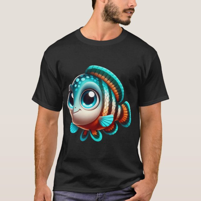 Bedårande Mayafisk Cichlid T Shirt (Framsida)