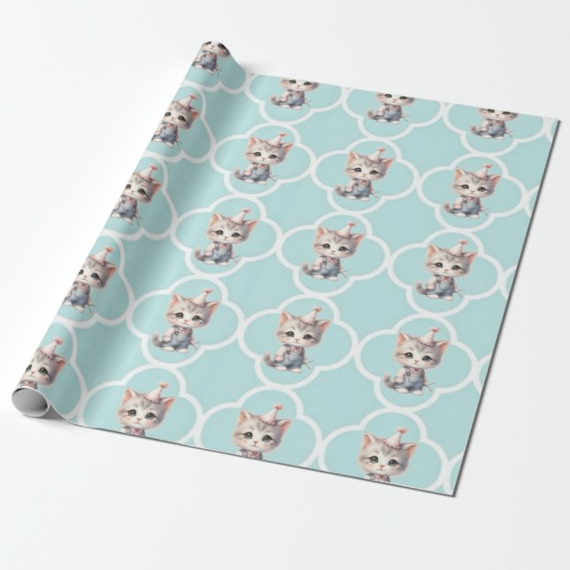 Bedårande Meow-nifik Geschenkpapper Presentpapper (Utrullad)