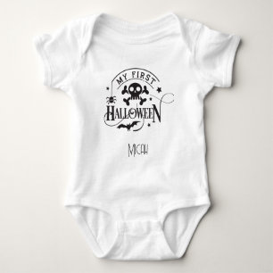 Bedårande "Min första Halloween" Monogramnamn T Shirt
