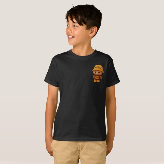 Bedårande "Mindre Men Bättre" Björn  T Shirt (Hel framsida)