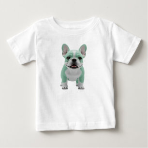 Bedårande mintgrön 3D-valp av fransk bulldog T Shirt