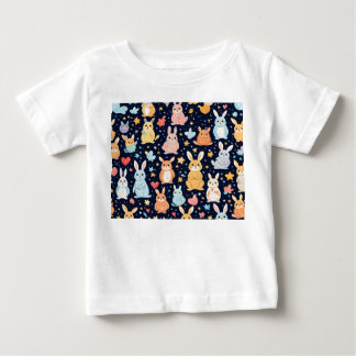 Bedårande mjuk pastell T-shirt för bebisar med dju