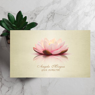 Bedårande Modern Elegant Chic Lotusblomma Visitkort