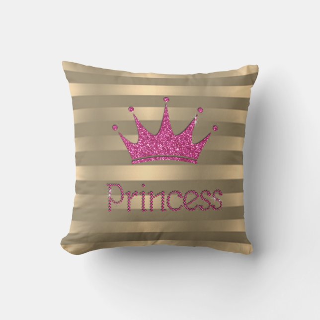 Bedårande modern glittertiara,randig kudde (Framsida)