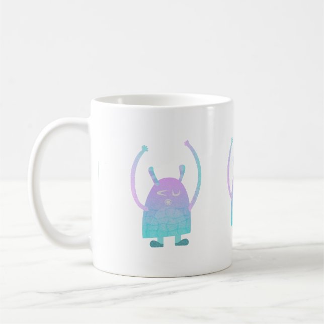 Bedårande Monster Karaktär Barn  Kaffemugg (Vänster)