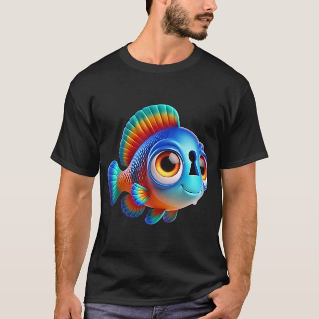 Bedårande nyckelhålsciklidlax t shirt (Framsida)