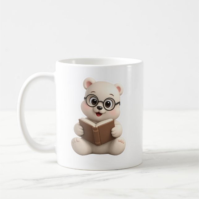 Bedårande och söt teddybjörn design kaffemugg (Vänster)