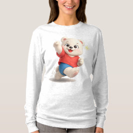 Bedårande och söt teddybjörn design t shirt