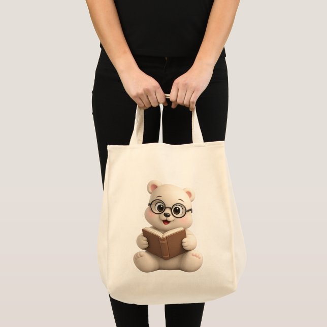 Bedårande och söt teddybjörn design tygkasse (Framsida (produkt))