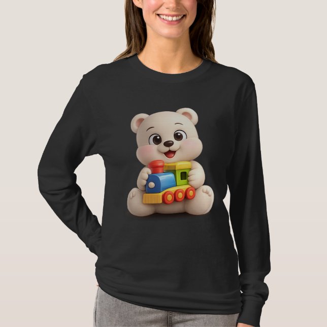 Bedårande och sött teddybjörn-design t shirt (Framsida)