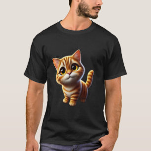 Bedårande Orange Tabby Kattunge Söt Katt T Shirt