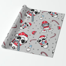 Bedårande Panda Snömannen Jul Holiday Söt Presentf