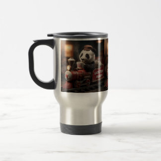 Bedårande Pandafigur på ett Vintage Leksakståg Resemugg
