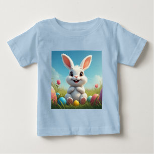 Bedårande påskharen bland färgglada ägg t shirt