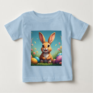 Bedårande påskharen bland färgglada ägg t shirt