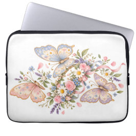 Bedårande Pastell Fjärilskonst Laptop Fodral