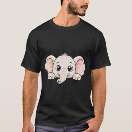 Bedårande Peekaboo Elefant T Shirt