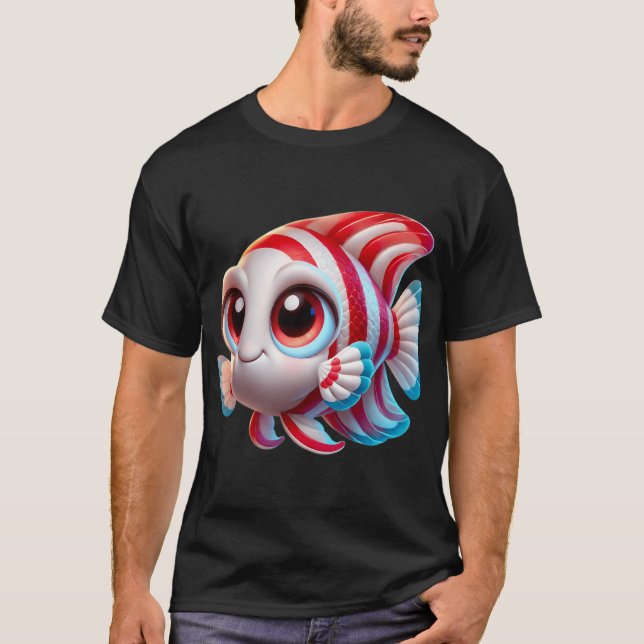 Bedårande Pepparmynts Ängelfisk T Shirt (Framsida)