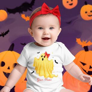 Bedårande Personlig Halloween Baby Spöke T Shirt