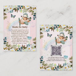 Bedårande Pilot Baby Poesi Bok Beställ QR-kod Tilläggskort