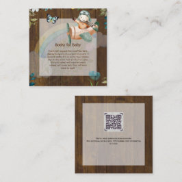 Bedårande Pilot Bebis Poesi Bok Begär QR-kod Anteckningskort