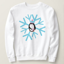 Bedårande pingvin snöflinga jul vinter t shirt
