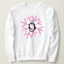 Bedårande pingvin snöflinga jul vinter t shirt