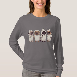 "Bedårande Pug-styrka – Söta Roliga Fyra Pugs Teck T Shirt