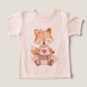 Bedårande Räv Hjärtadjur T Shirt
