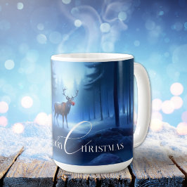 Bedårande Redigerbar Vintervonderland Jul Kaffemugg