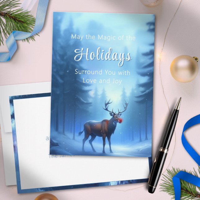 Bedårande Redigerbar Vintervonderland Julkort (Skapare uppladdad)
