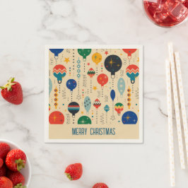 Bedårande retro mönster Ornament Glädje från julen Pappersservett