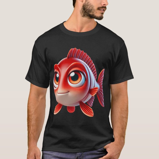Bedårande röd trumfisk t shirt (Framsida)